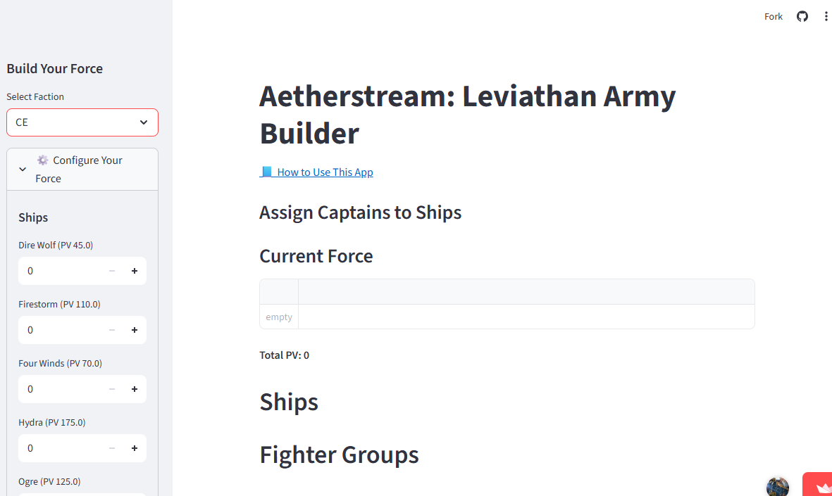 Leviathan Task Force Builder